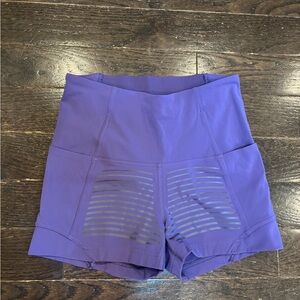 Lululemon Athletica Purple Athletic Shorts with Geometric Pattern